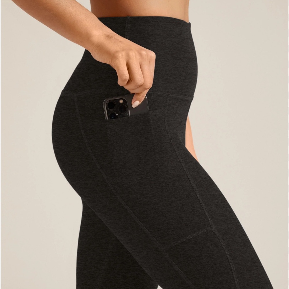Spacedye Out Of Pocket High Waisted Midi Legging Darkest Night Medium